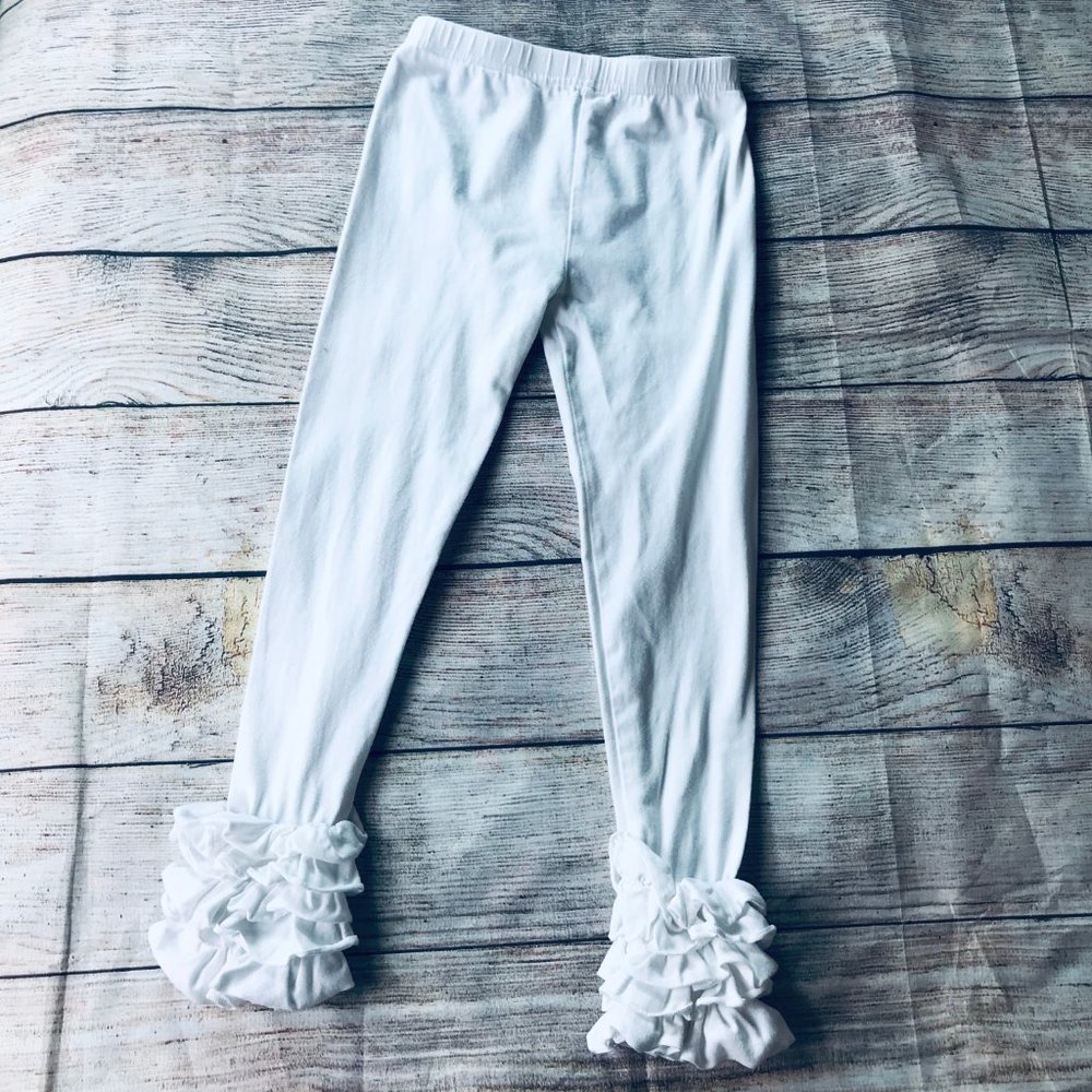 Girls sz8 Ruffle legging + Tea Collection tee - Picture 2 of 5